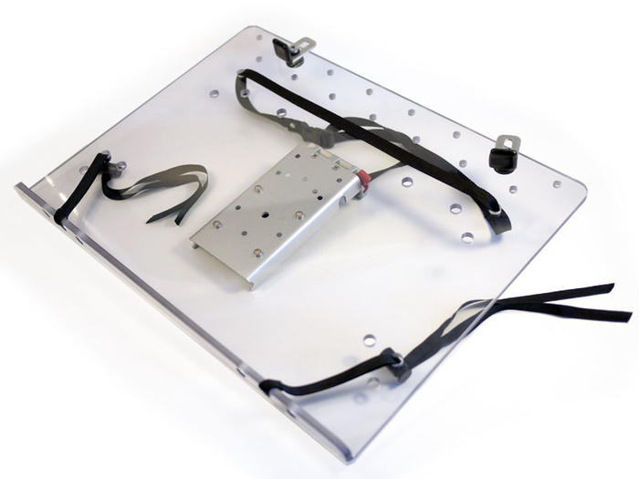 Laptop tray: Loosen the straps
